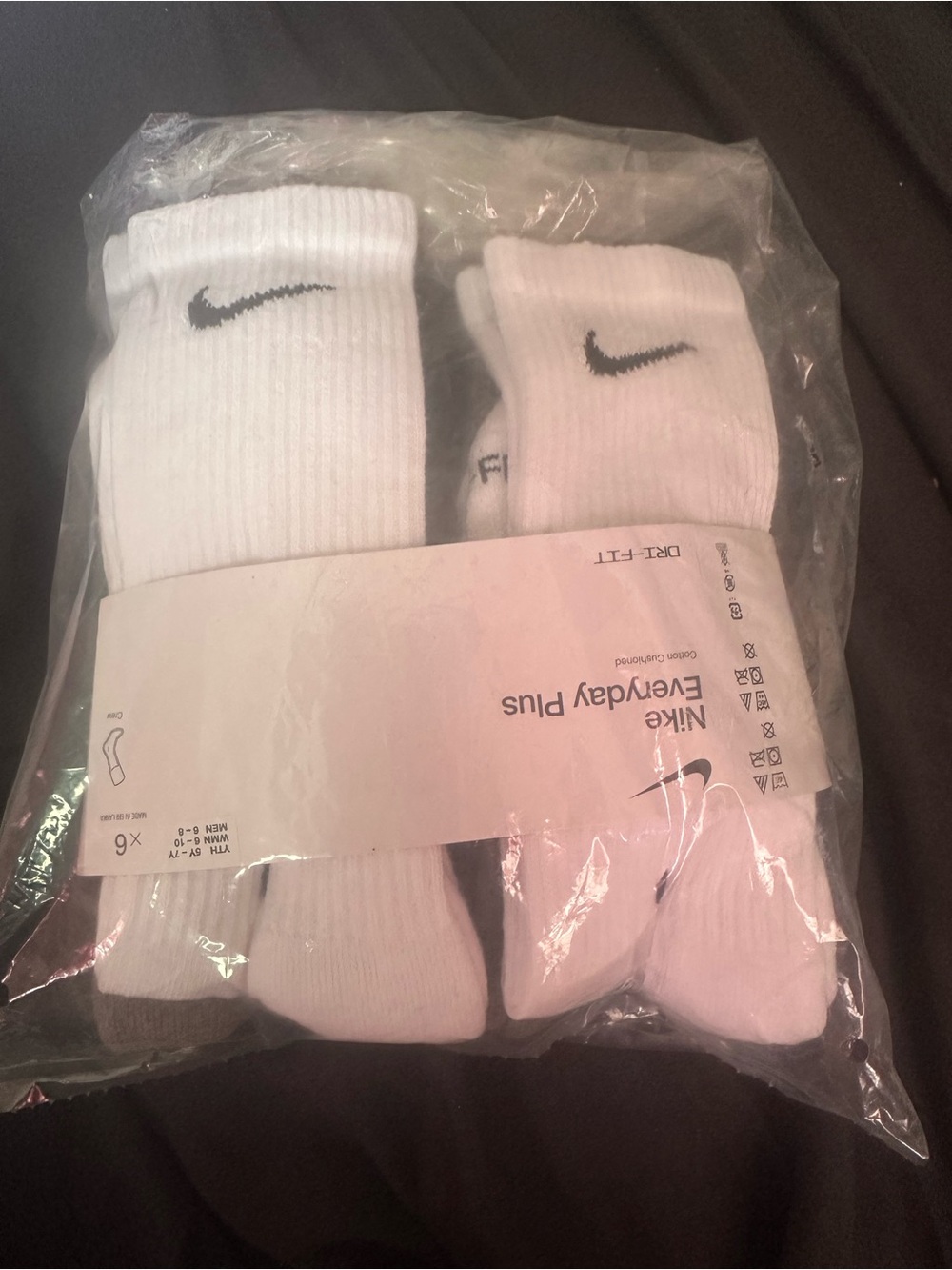 Nike Everyday Plus Cushioned Crew Socks - White (5)